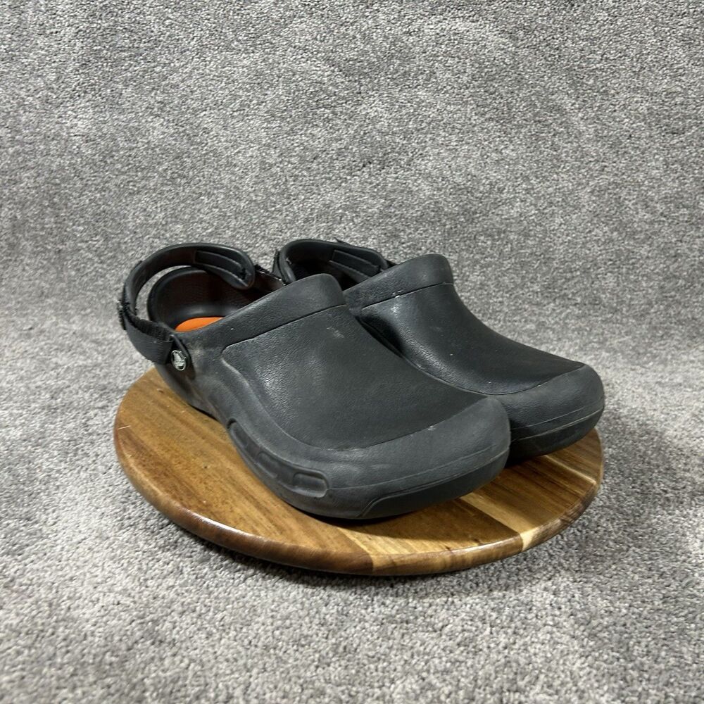 Crocs Bistro Pro LiteRide Mens Size 11 Black Slip Resistant Work Clogs Used